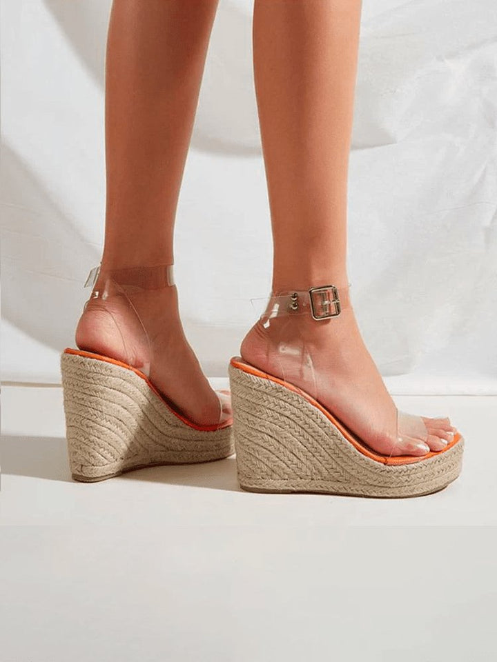 Tobey Pvc Hasır Dolgu Topuklu Ayakkabı