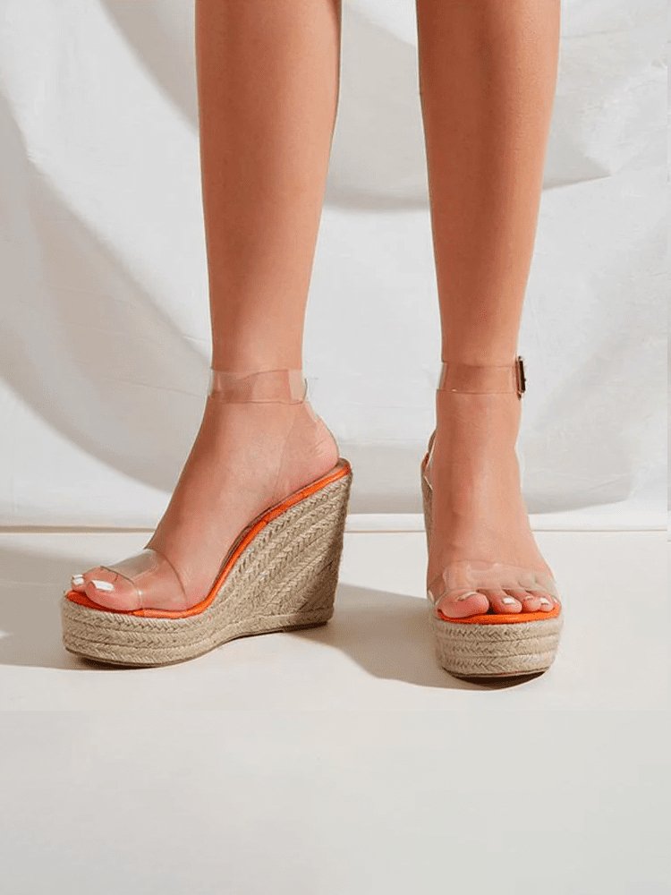 Tobey Pvc Hasır Dolgu Topuklu Ayakkabı