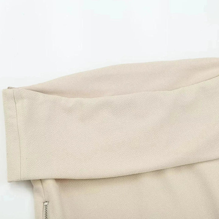 Aus Straplez Yırtmaçlı Bluz