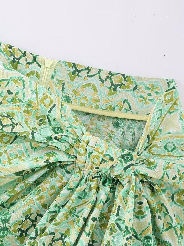 Val Retro Baskılı Anvelop Mini Etek