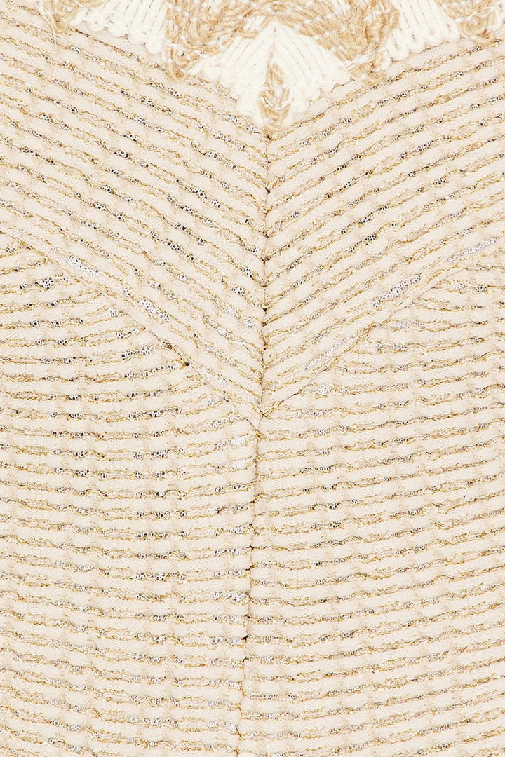 Valentina Kesik Püsküllü Örgü Maxi Elbise