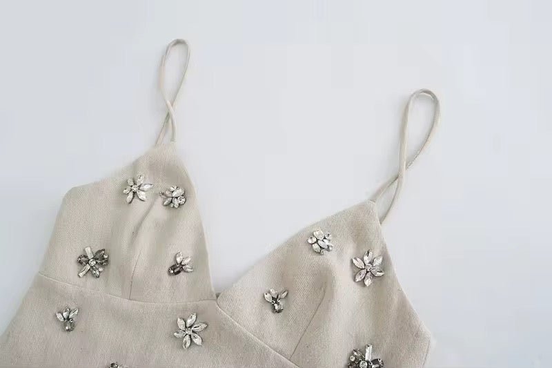 Pedraria Taşlı Mini Elbise