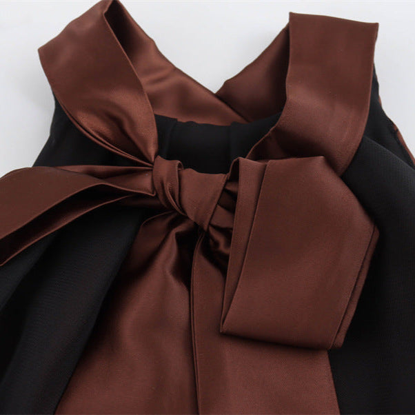 Boyundan Bağlamalı Sırt Detay Maxi Elbise