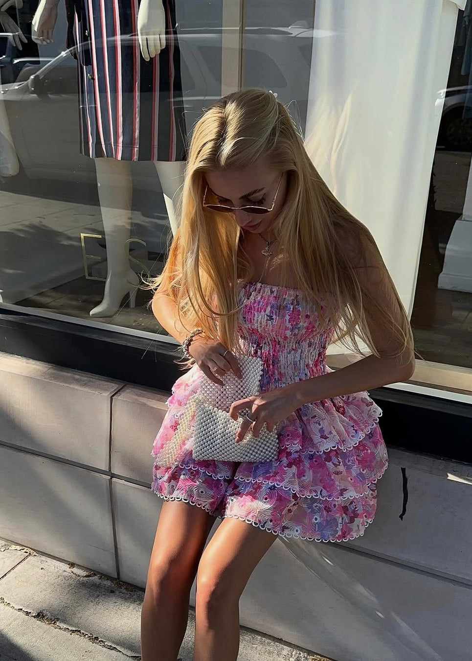 Imara Straplez Çiçekli Elbise