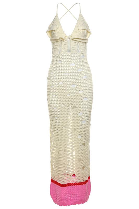 Viola Sırtı Açık Uzun Elbise