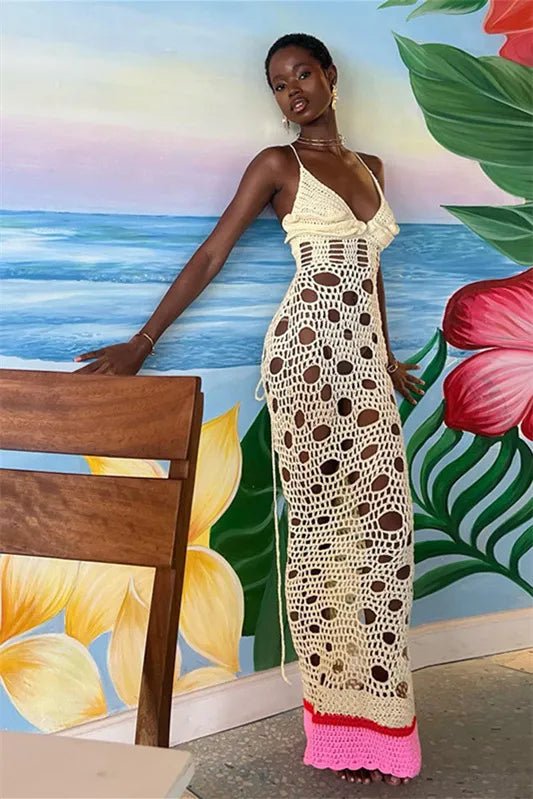 Viola Sırtı Açık Uzun Elbise