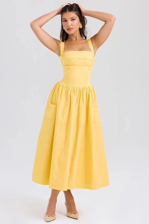 Apolline Geçme Kurdele Midi Elbise