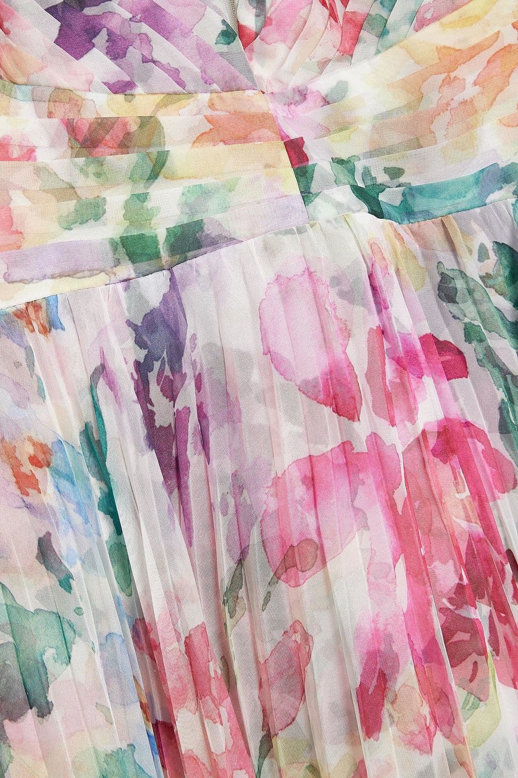 Belinda Omuzu Açık Pileli Uzun Elbise