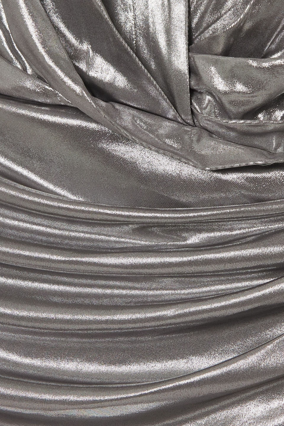 Frederica Metalik Dantelli V Yaka Mini Elbise