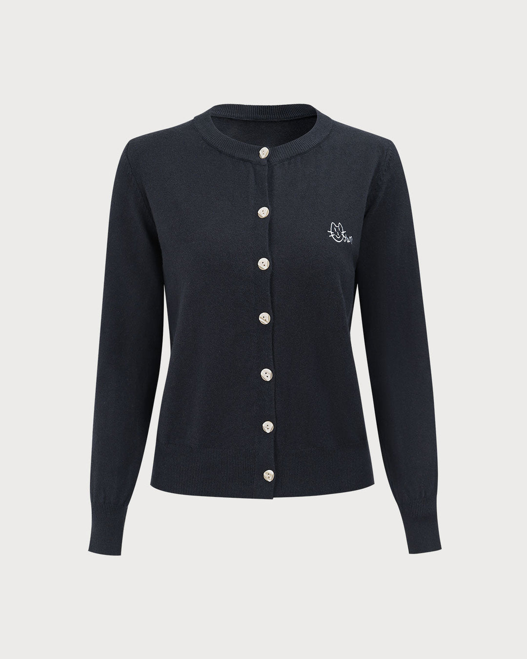 Gri Tek Düğmeli Nervürlü Örgü Hırka