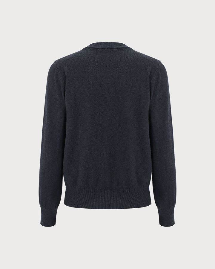 Gri Tek Düğmeli Nervürlü Örgü Hırka