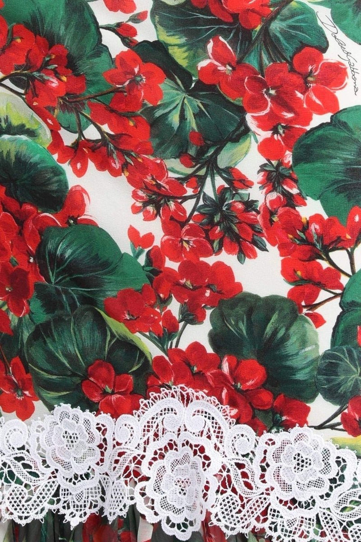 Yvette Baskılı Dantel Detaylı Maxi Elbise