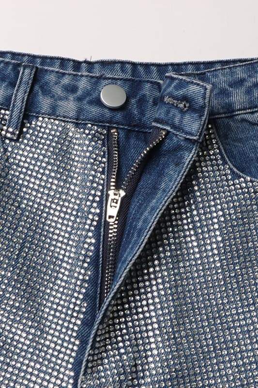 Zoe Kristal Taşlı Düz Paça Jean