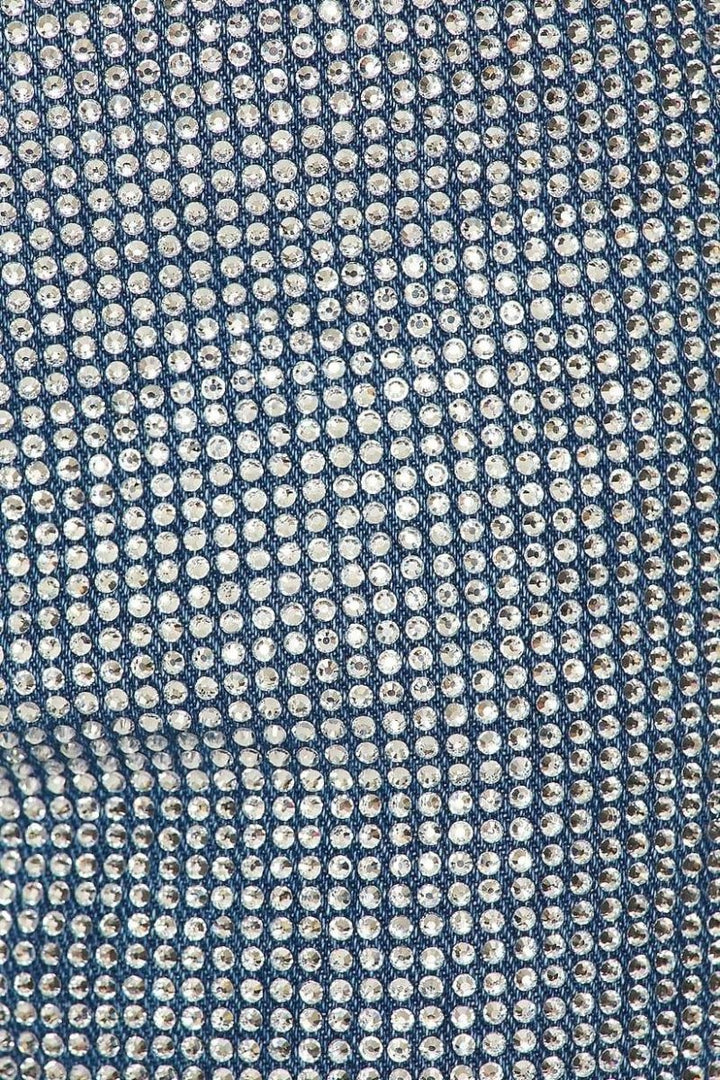 Zoe Kristal Taşlı Düz Paça Jean